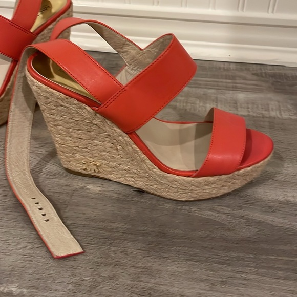 Tangerine leather Michael Michael Kors wedges - Picture 2 of 7